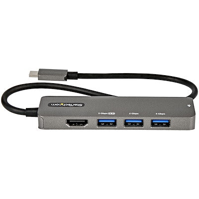 Docking Station Usb-C - Adaptador Multipuertos Usb Tipo C A Hdmi 2.0b 4k De 60hz (Hdr10) - Pd De 100w De Paso - Hub Usb 3.0 De 4 Puertos - Con Cable De 30cm - Startech.Com Modelo Dkt30chpd3