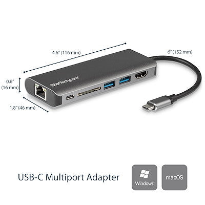 Docking Station Usb-C Con Hdmi - 4k – Mac, Windows - Lector De Tarjetas Sd - Hub Usb C A Usb 3.0 - 2x Usb-A 1x Usb-C Pd 3.0 - Startech.Com Modelo Dkt30csdhpd3