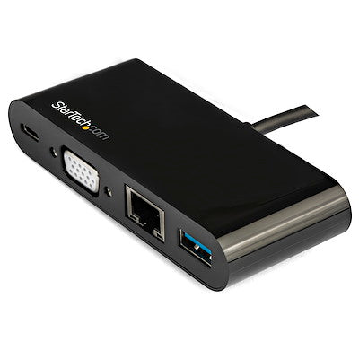 Docking Station Usb-C Para Portatiles - Dock Mini Usb Tipo C A Vga Gbe Con Puerto Usb 3.0 - Pd De 60w De Paso - Win, Mac Y Chrome - Startech.Com Modelo Dkt30cvagpd