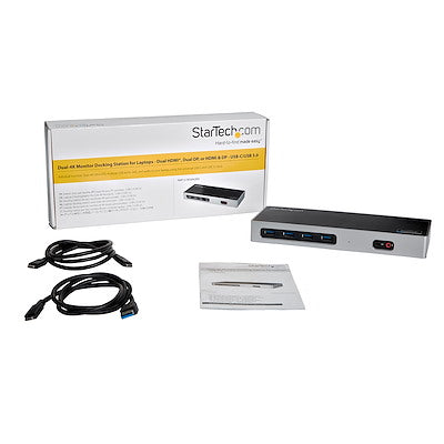 Docking station usb-c y usb-a para laptops - docking station para  2 monitores displayport o hdmi - replicador de puertos usb-c displaylink 4k - startech.com mod. Dk30a2dh