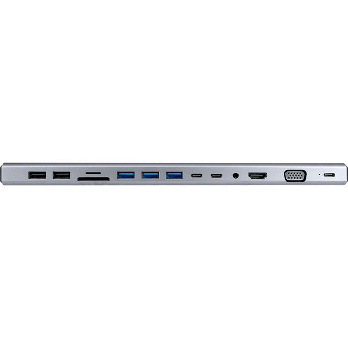 Docking Station Usb Type C 14 In 1 Portx Dh690 Win/Mac Plata Ac-932950