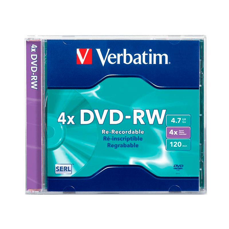 Dvd-Rw Verbatim 4x 4.7gb Single Jewel Case Vb94836