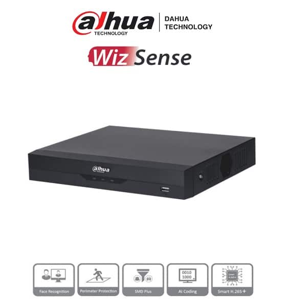 Dvr Dahua 8 Canales 4k,  Wizsense, H.265+ (Dh-Xvr5108hs-4kl-I3)