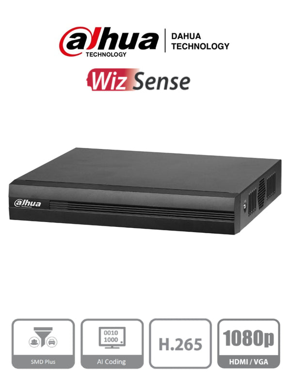 Dvr Dahua De 16 Can 2 Mpx Lite, Wizsense, H.265+, 16 Canales+2ip, Smd P (Dh-Xvr1b16-I)