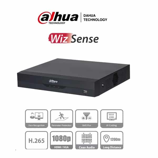 Dvr Dahua De 4 Canales 4k, Wizsense (Dh-Xvr5104hs-4kl-I2)