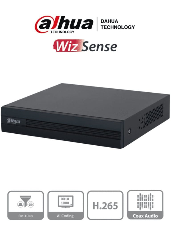 Dvr Dahua De 8 Canales 2 Mpx Lite, Wizsense, H.265+, 8 Canales+2 Ip, Smd P (Dh-Xvr1b08-I)