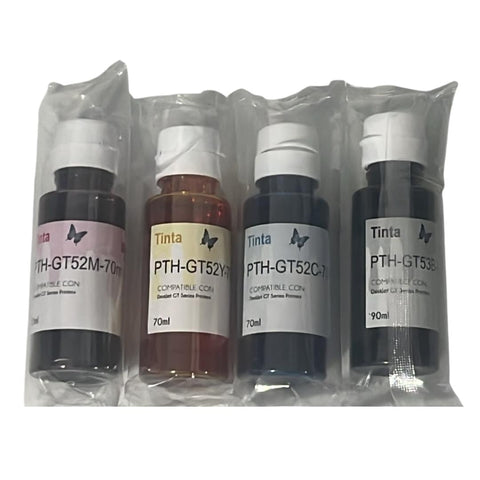 Kit de Tintas Compatibles HP GT53/GT52 (315, 415, 515, 530, 630) + Alto Rendimiento + Rinde Miles de Páginas sin Perder Calidad