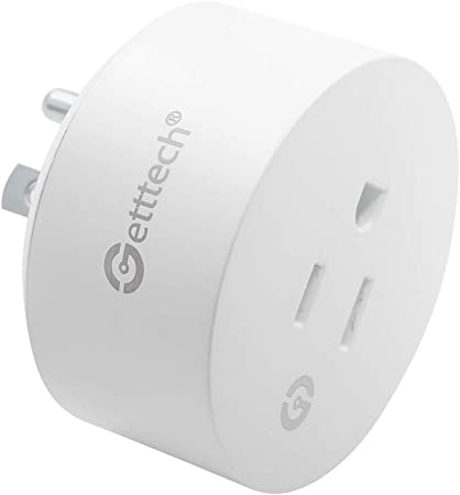 Enchufe Inteligente Getttech Gsw-71002 Wish Wifi Smart App, 2 Piezas
