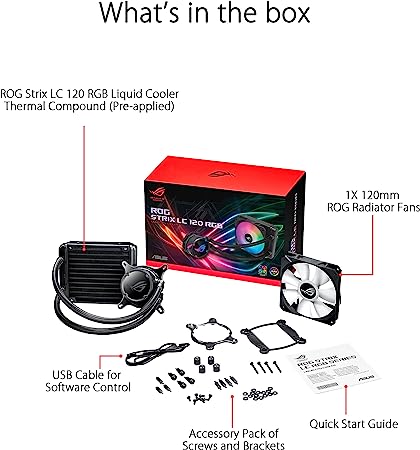 Enfriamiento Liquido Asus Rog Strix Lc 120 Aura Sync Rgb 120mm