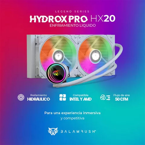 Enfriamiento Liquido Balam Rush Hydrox Pro Hx20 240mm Blanco