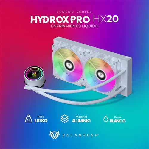 Enfriamiento Liquido Balam Rush Hydrox Pro Hx20 240mm Blanco