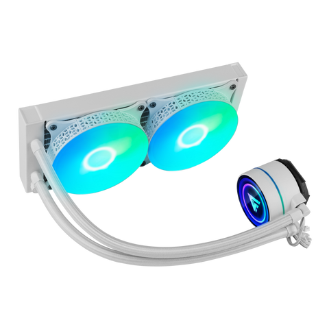 Enfriamiento Liquido Game Factor 2x120rgb 250w 70 Cfm Blanco Lqg601 Wh