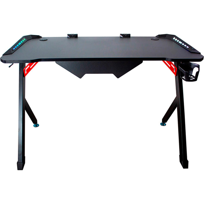 Escritorio Xzeal Gamer Rgb, Metal, Fib Carb, Hub Usb 125x65 (Xzdesg1b)