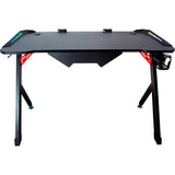 Escritorio Xzeal Gamer Rgb, Metal, Fib Carb, Hub Usb 125x65 (Xzdesg1b)