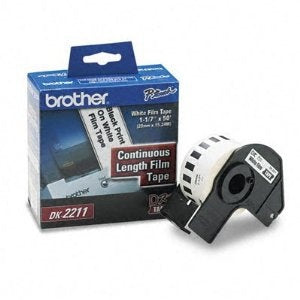 Etiqueta Plastica Brother Dk2211 Continua, Texto Negro 29mmx15.2mm