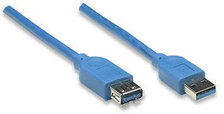 Extensión De Cable Usb V3.0 Manhattan 2 Metros Azul 322379