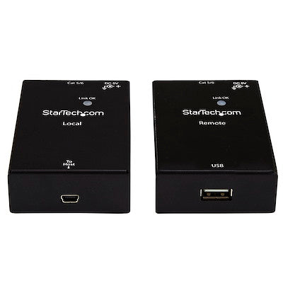 Extensor De Usb 2.0 A Través De Cable (Rj45) Cat5e, Cat6 - Hasta 50m - Kit Adaptador Extensor De Alta Velocidad De Puerto Usb - Alimentado - 480mbps - En Metal - Startech.Com Modelo Usb2001extv