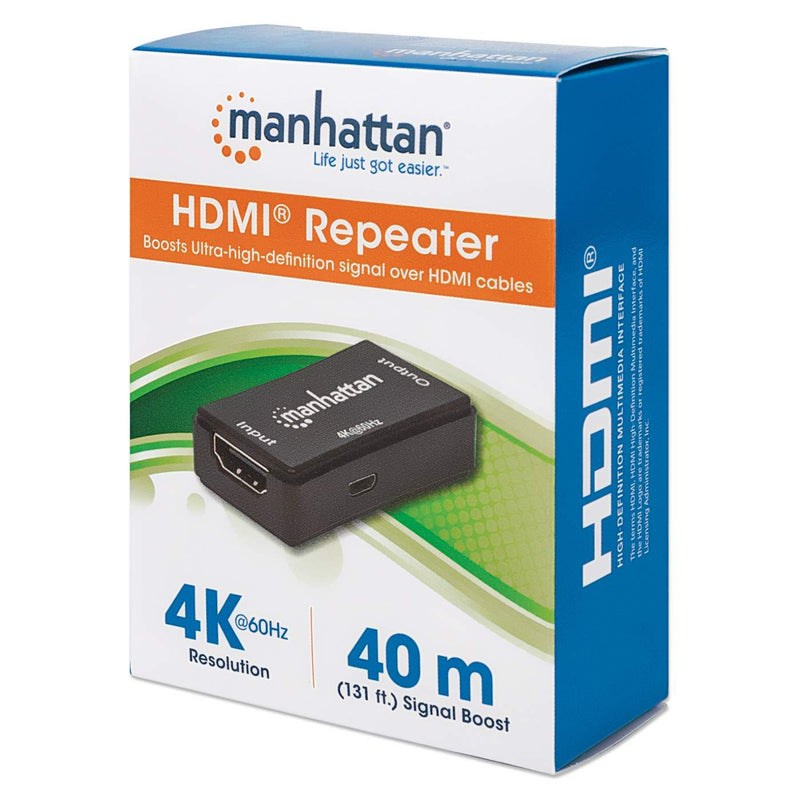 Extensor Video Hdmi Manhattan, 4k, 40 Metros Via Repetidor 207621