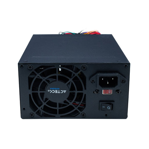 Fuente De Poder Acteck 500w 2 Sata 24 Pines Negro R-500 Es-05001