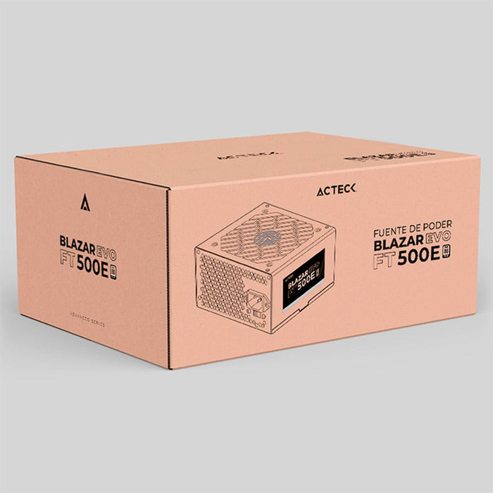 Fuente De Poder Acteck Blazar Evo Ft500E Atx 500W Negro Es-05001E