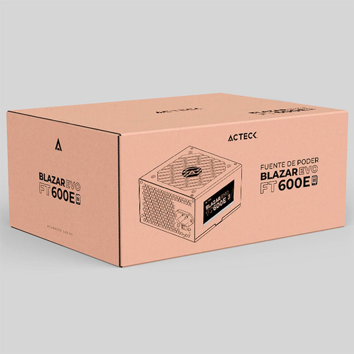 Fuente De Poder Acteck Blazar Evo Ft600E Atx 600W Negro Es-05003E