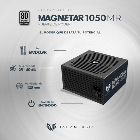 Fuente De Poder Balam Rush Atx 3 1050W 80 Plus Platinum Modular Negro