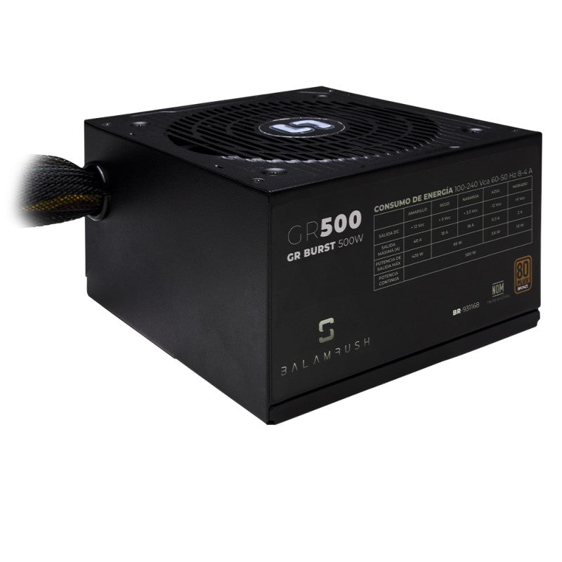 Fuente De Poder Balamrush 500w 80 Plus Bronze Br-931168