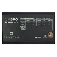 Fuente De Poder Balamrush 500w 80 Plus Bronze Br-931168