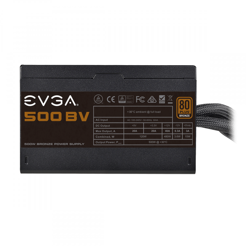 Fuente De Poder Evga 100-Bv-0500-K1 500W Plus Bronce No Modular
