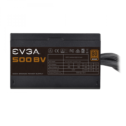 Fuente De Poder Evga 100-Bv-0500-K1 500W Plus Bronce No Modular