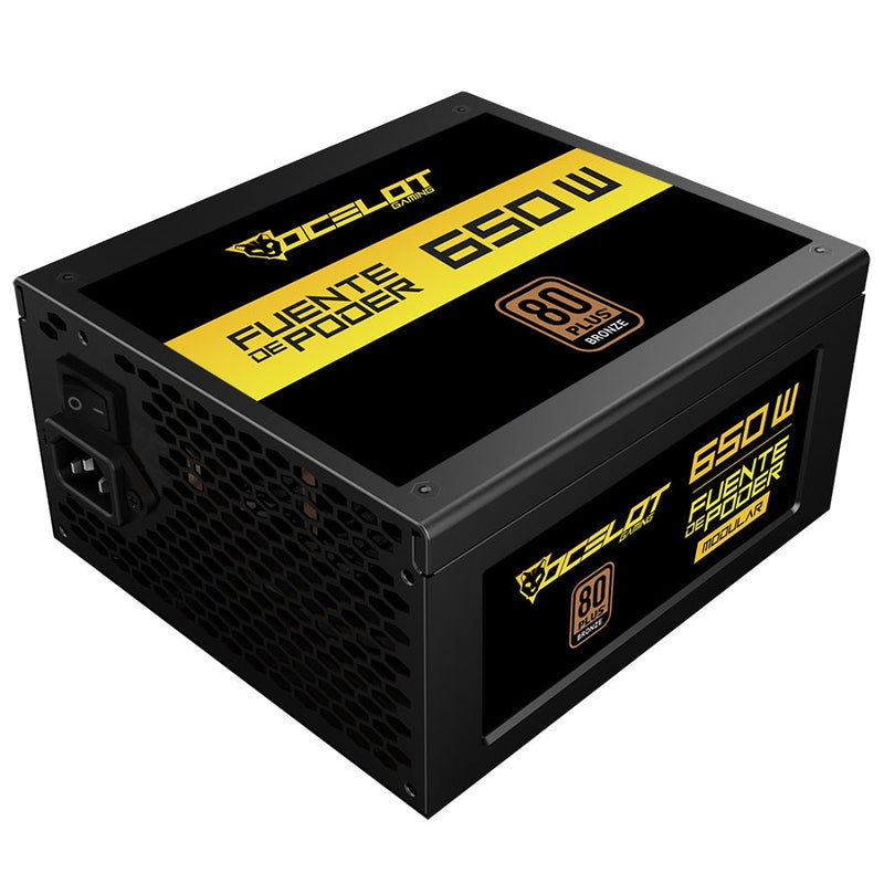 Fuente De Poder Ocelot Gaming Atx 650W Modular Certificación 80 Bronce