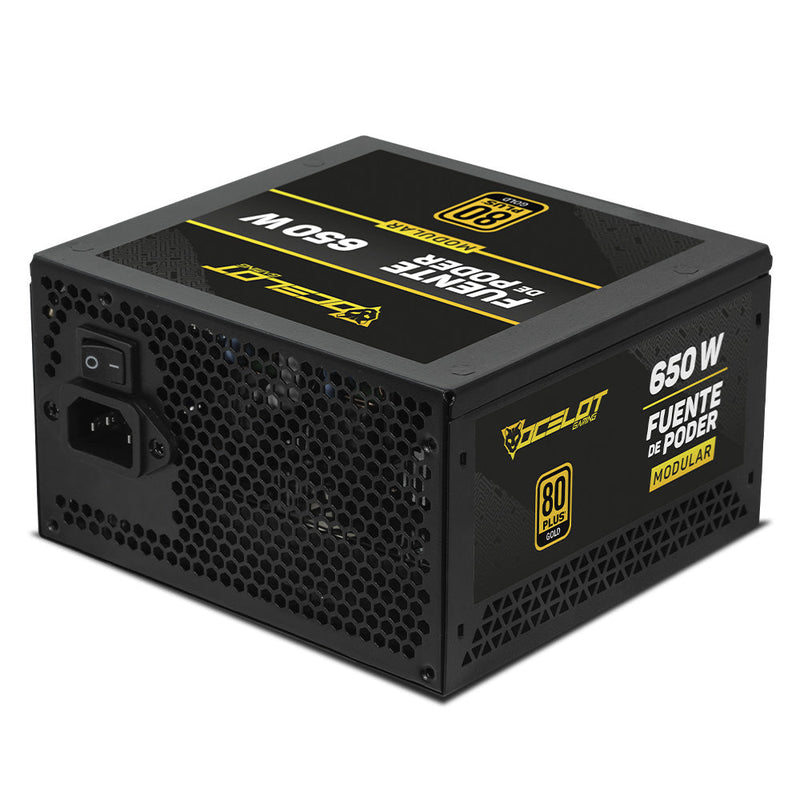 Fuente de poder Ocelot Gaming OPS650. Formato ATX, 650 Watts de potencia, Modular, certificación  80+ Bronze.