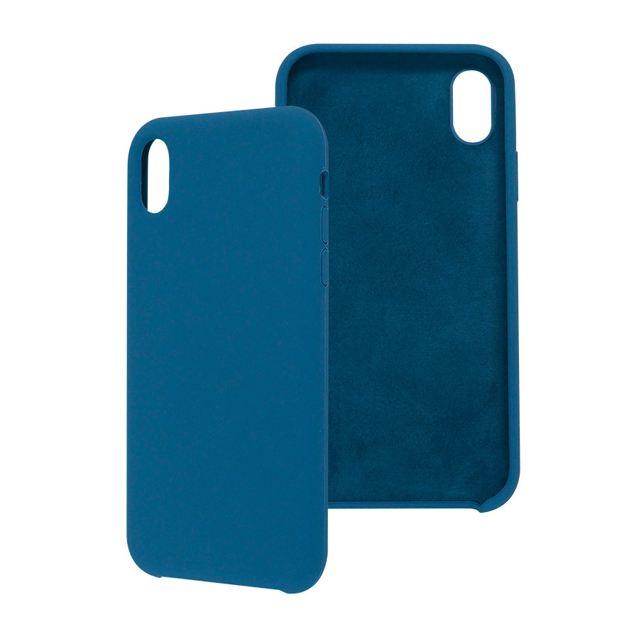 Funda Ghia De Silicon Color Azul Con Mica Para Iphone Xr