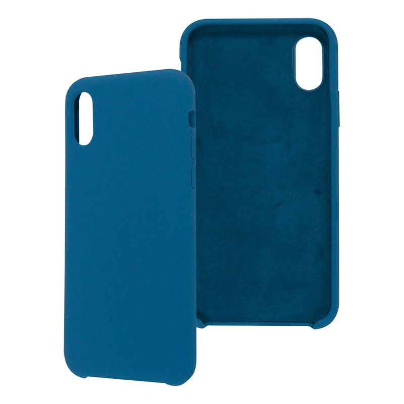 Funda Ghia De Silicon Color Azul Con Mica Para Iphone Xs Max