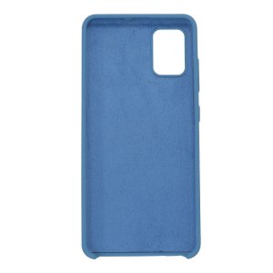 Funda Ghia De Silicon Color Azul Con Mica Para Samsung A51s