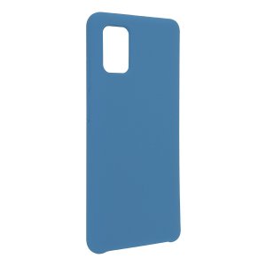 Funda Ghia De Silicon Color Azul Con Mica Para Samsung A51s