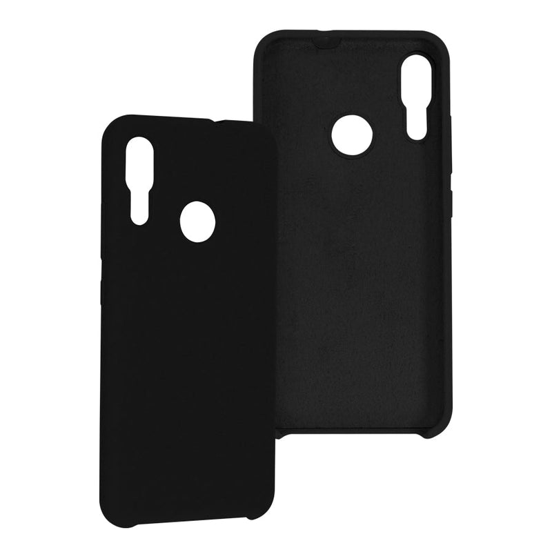 Funda Ghia De Silicon Color Negro Con Mica Para Motorola E6 Plus