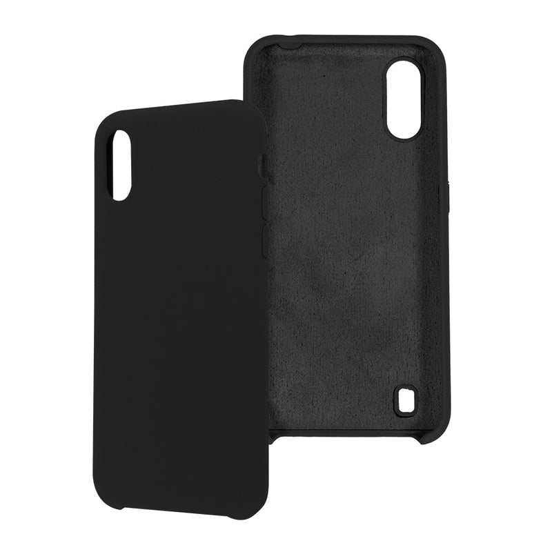 Funda Ghia De Silicon Color Negro Con Mica Para Samsung A01