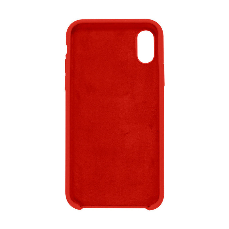 Funda Ghia De Silicon Color Rojo Con Mica Para Iphone Xs Max