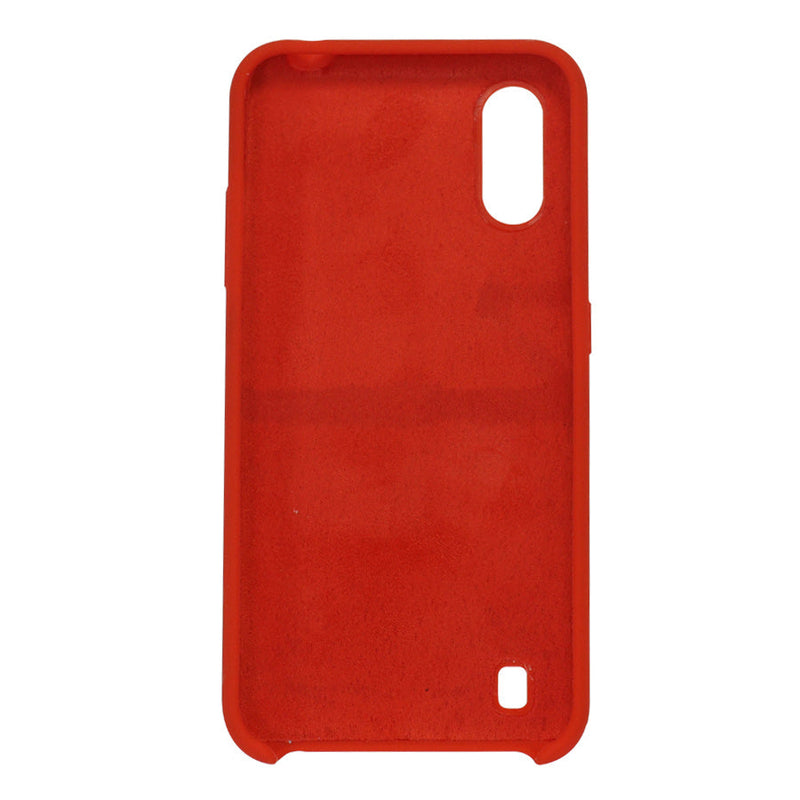 Funda Ghia De Silicon Color Rojo Con Mica Para Samsung A01