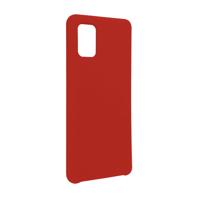 Funda Ghia De Silicon Color Rojo Con Mica Para Samsung A51s