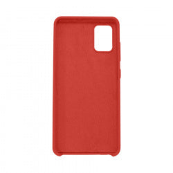 Funda Ghia De Silicon Color Rojo Con Mica Para Samsung A51s