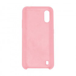 Funda Ghia De Silicon Color Rosa Con Mica Para Samsung A01