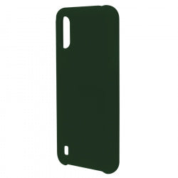 Funda Ghia De Silicon Color Verde Con Mica Para Samsung A01
