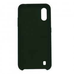 Funda Ghia De Silicon Color Verde Con Mica Para Samsung A01