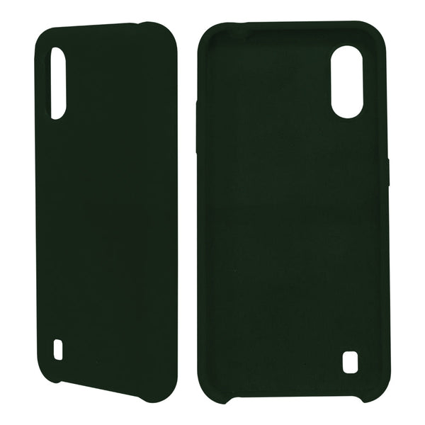 Funda Ghia De Silicon Color Verde Con Mica Para Samsung A01