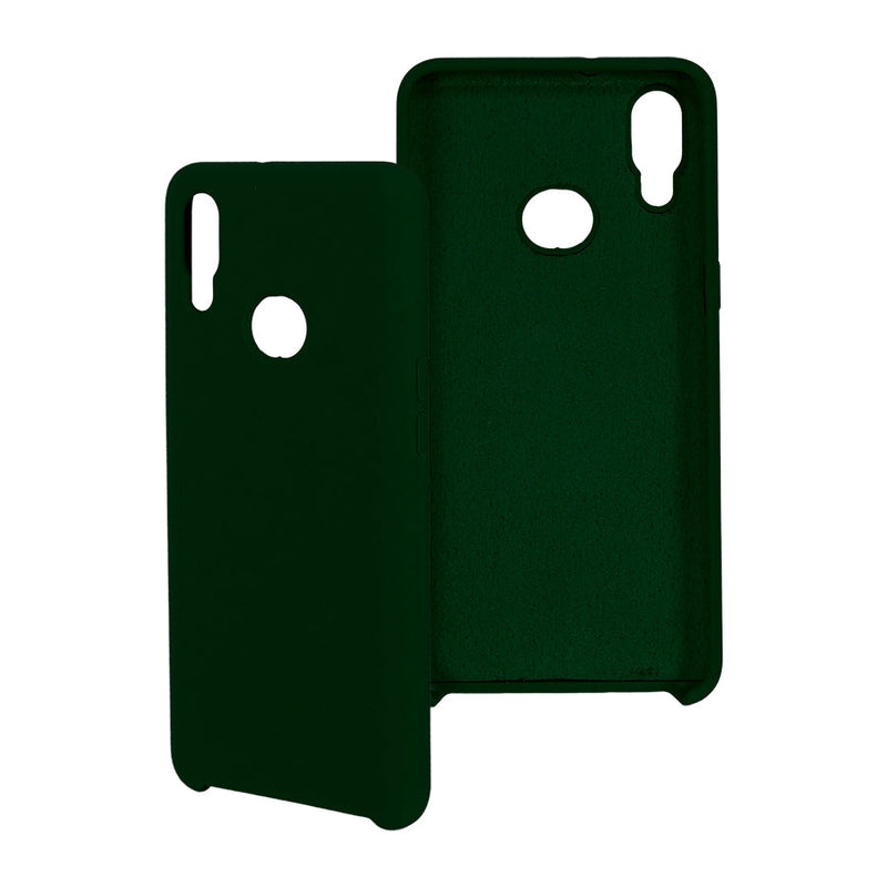 Funda Ghia De Silicon Color Verde Con Mica Para Samsung A10s