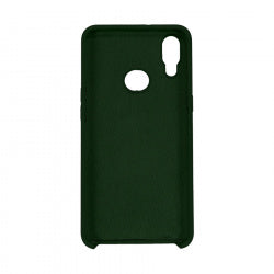 Funda Ghia De Silicon Color Verde Con Mica Para Samsung A10s