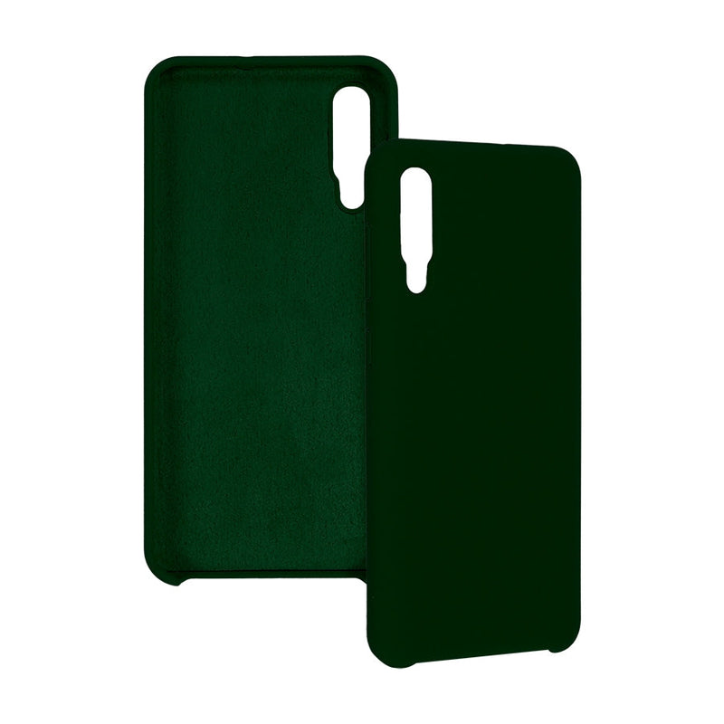 Funda Ghia De Silicon Color Verde Con Mica Para Samsung A30s