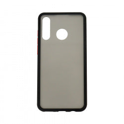 Funda Ghia Humo Semitransparente, Borde Negro Con Mica Para Huawei P30 Lite